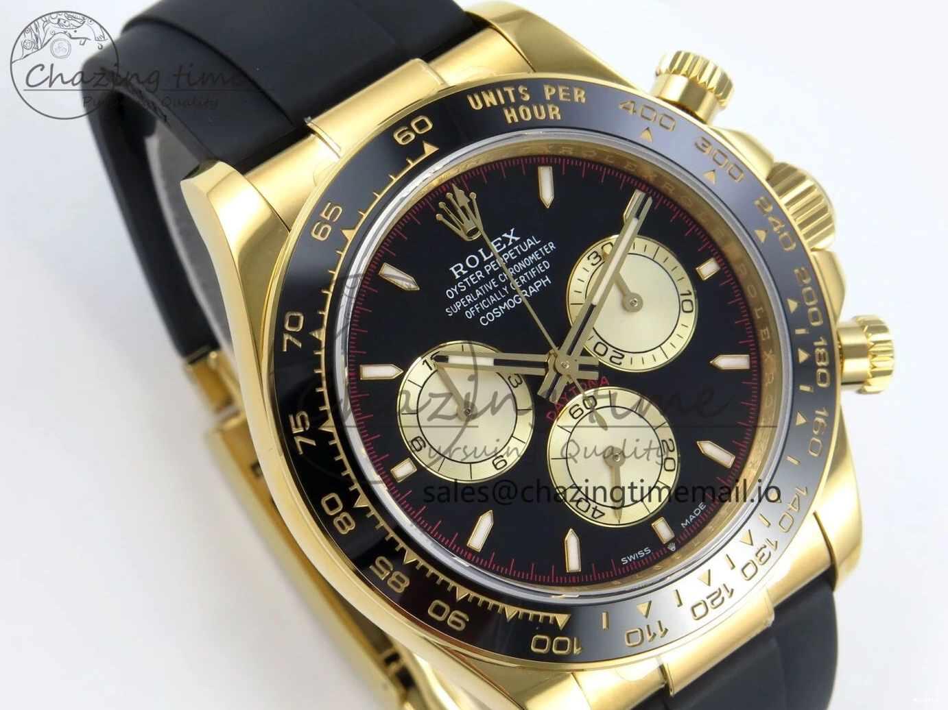 MiroTime 0208 Daytona 126518 QF 1:1 Best Edition Black YG Dial on Oysterflex Strap SH4131 V Functional 283